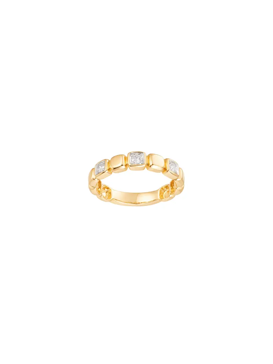 Wish Fine Jewelry 0.221ct Diamond 14K Gold Dainty Ring
