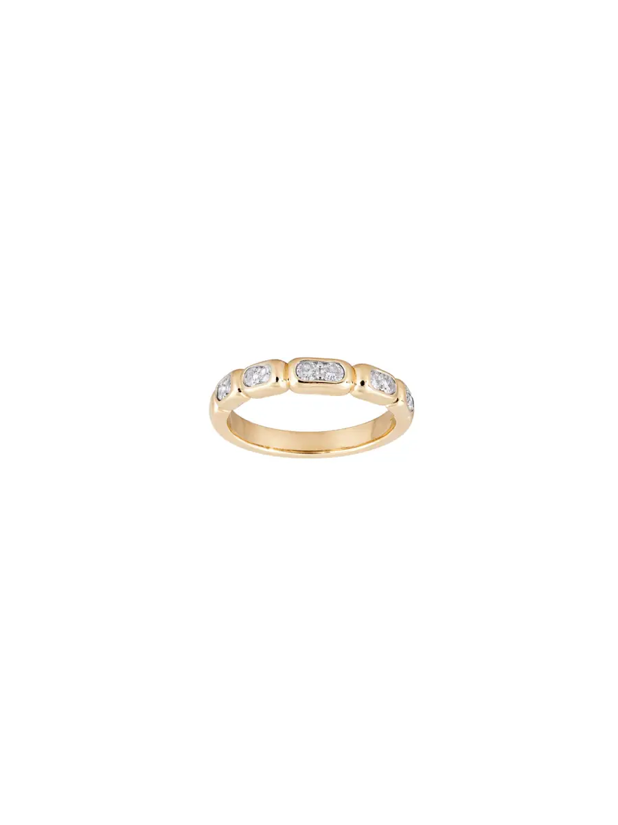 Wish Fine Jewelry 0.238ct Diamond 14K Gold Baguette Dainty Ring