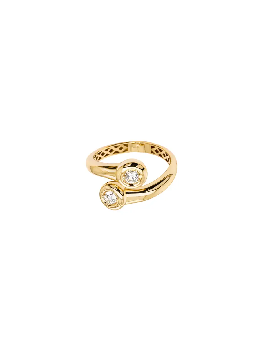 Wish Fine Jewelry 0.241ct Diamond 14K Gold Bypass Ring - Women's Jewelry And Watches