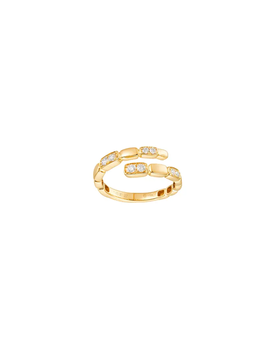 Wish Fine Jewelry 0.271ct Diamond 14K Gold Bypass Ring