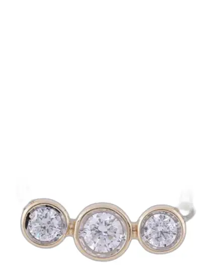 Wish Fine Jewelry 0.271ct Diamond 14K Gold Three Stone Chain Necklace