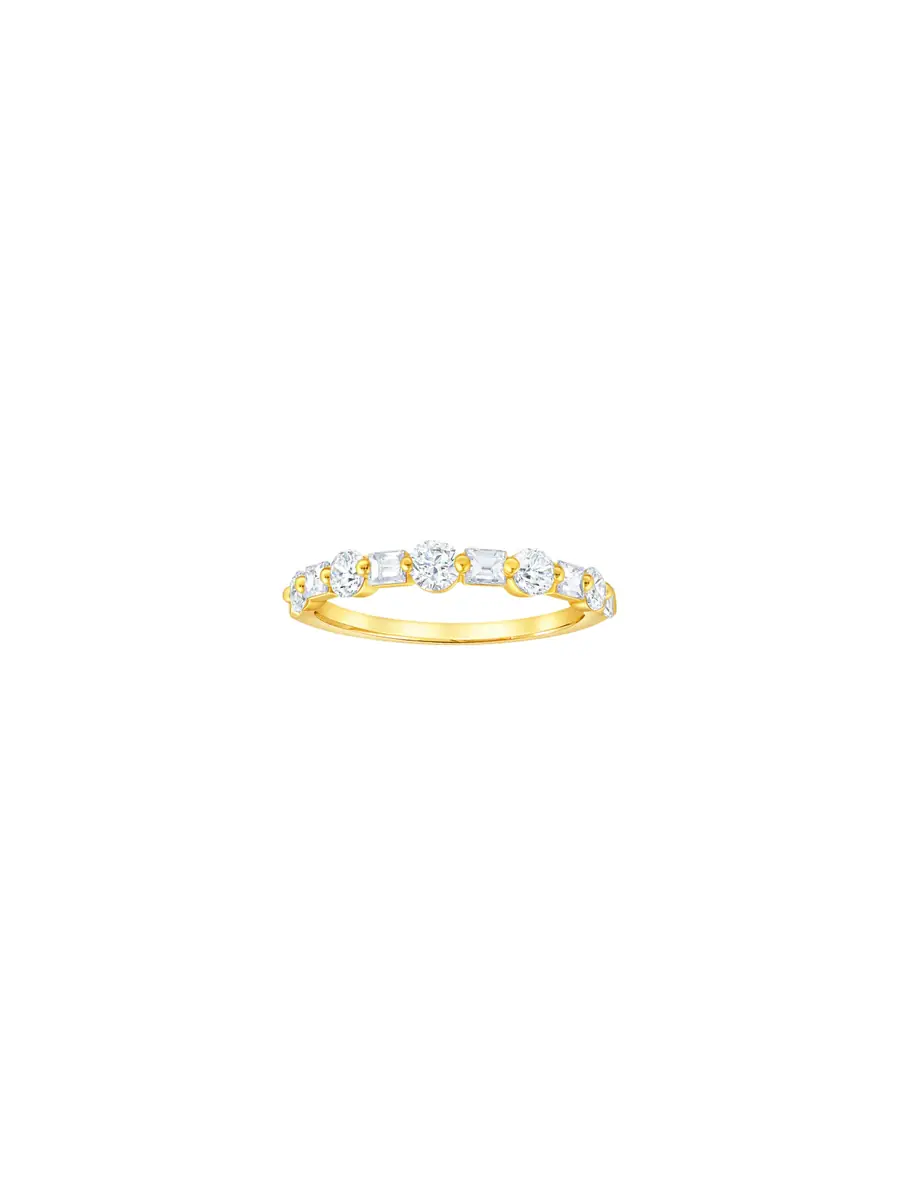 Wish Fine Jewelry 0.987ct Diamond 14K Gold Dainty Ring