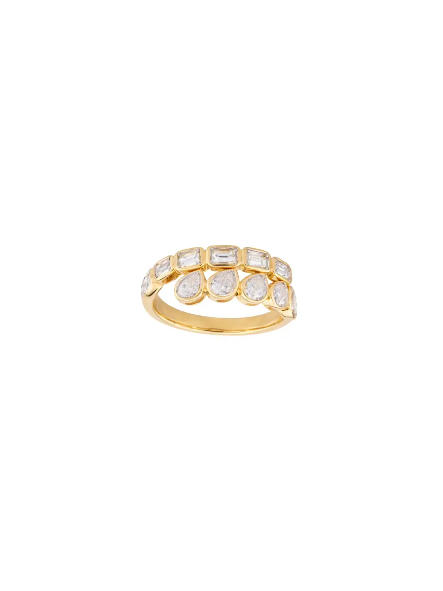 Wish Fine Jewelry 1.024ct Diamond 14K Gold Bypass Ring