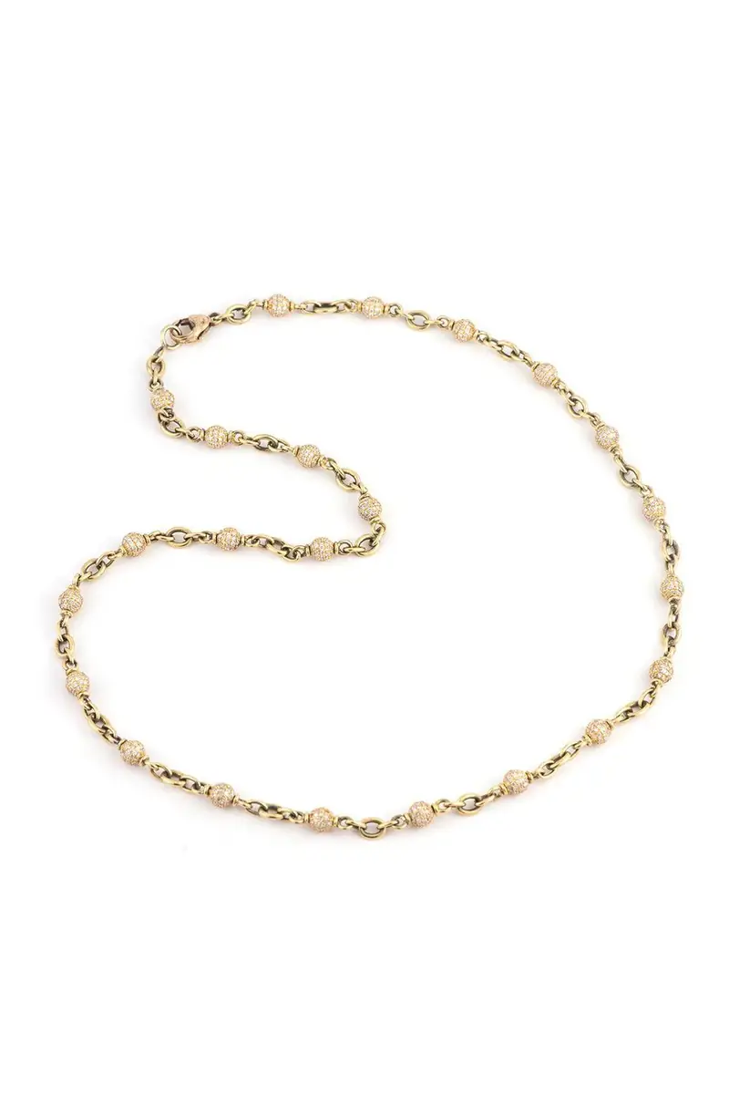 Sylva & Cie Diamond Beaded Necklace