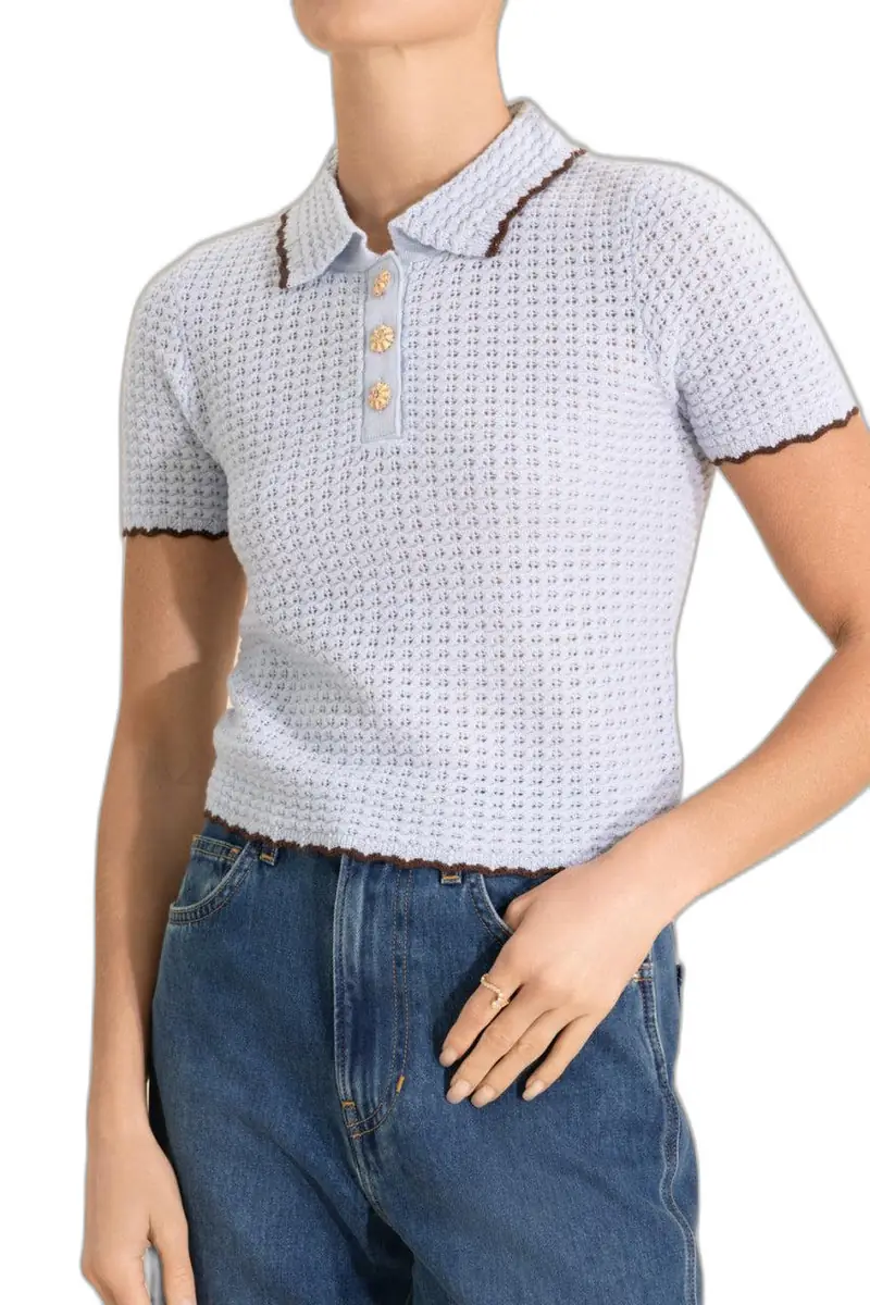 Cara Cara Melody Polo - Light Blue Brown