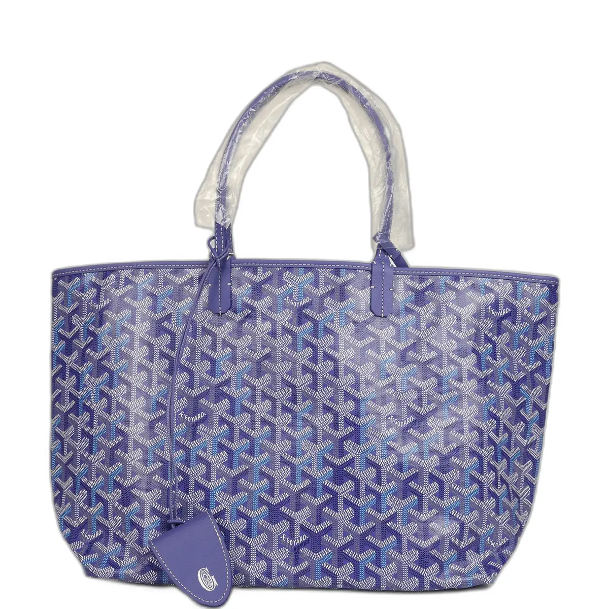 goyard Goyard Goyardine Blueberry Purple Saint Louis PM Tote Palladium Hardware
