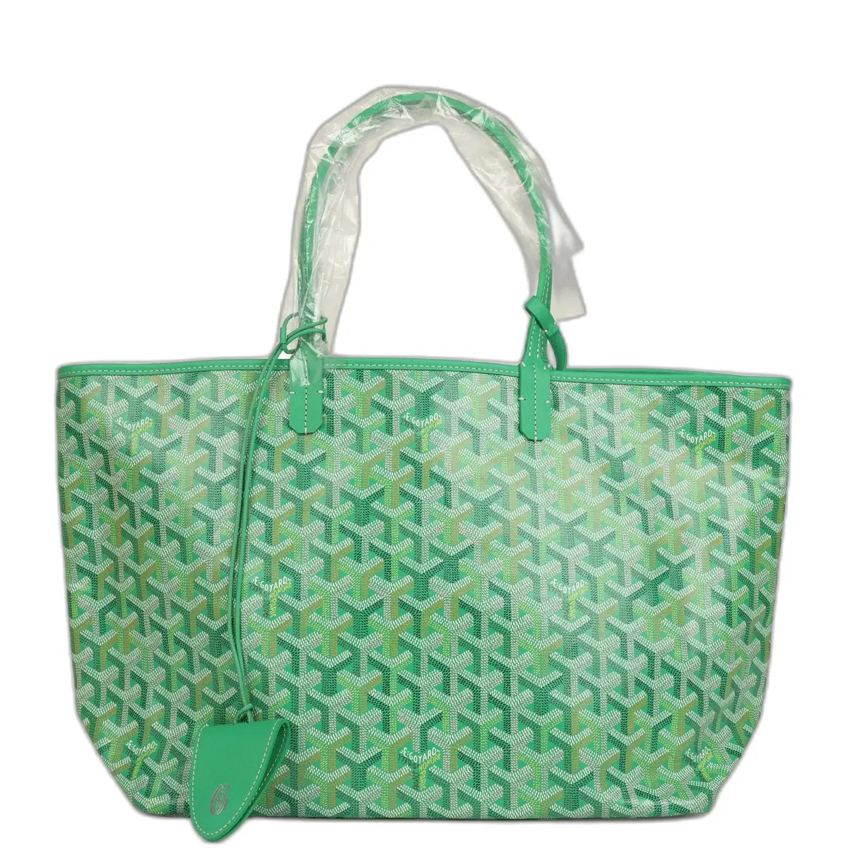 goyard Goyard Goyardine Meadow Green Saint Louis PM Tote Palladium Hardware