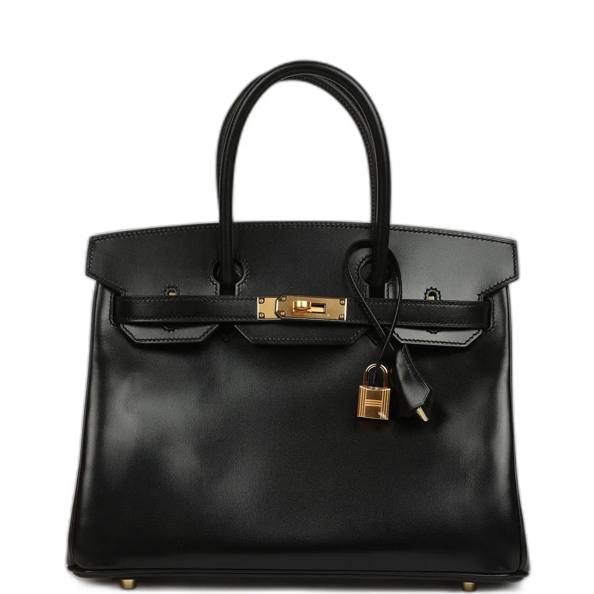 hermes Hermes Birkin 30 Black Box Gold Hardware