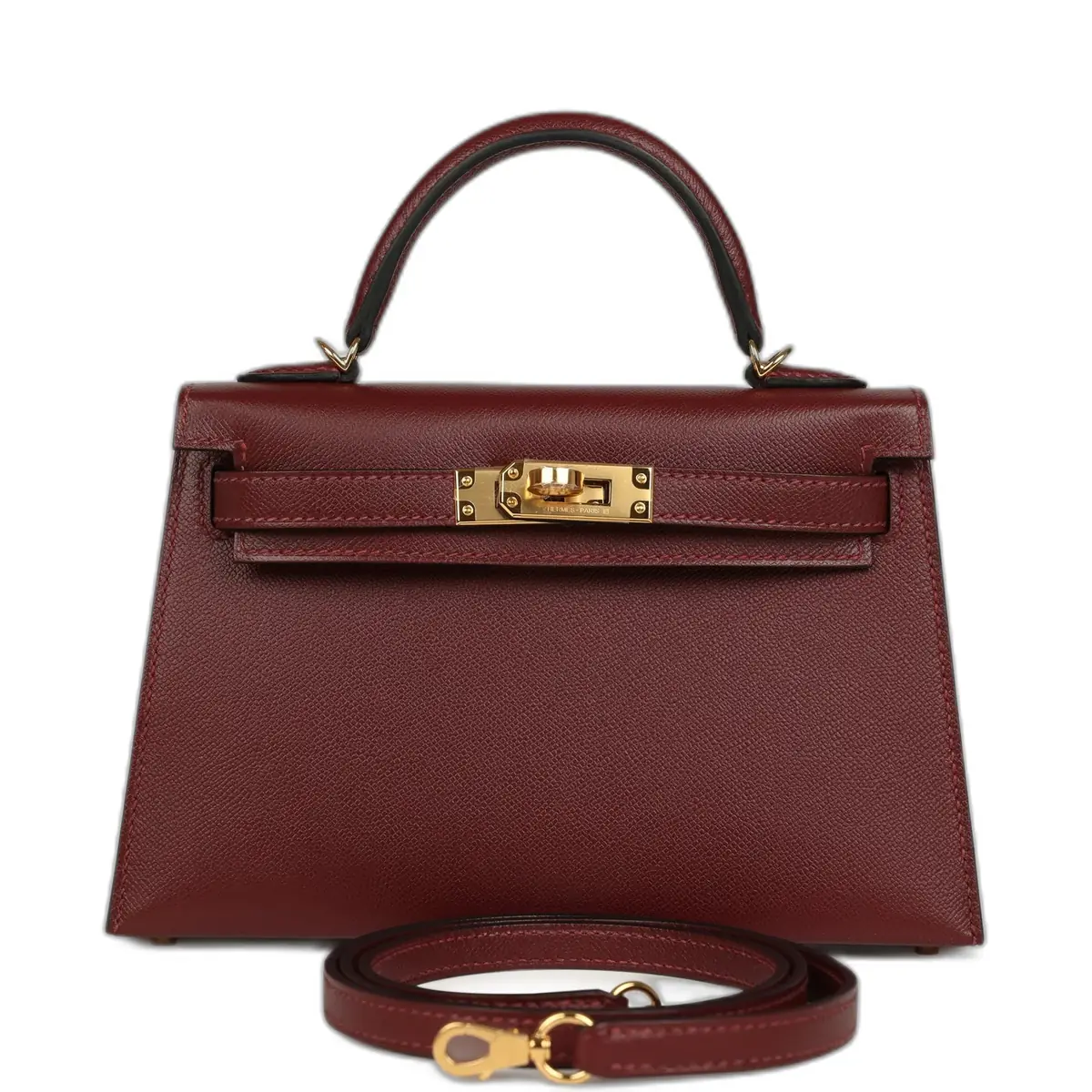 hermes Hermes Kelly Sellier 20 Rouge H Madame Gold Hardware