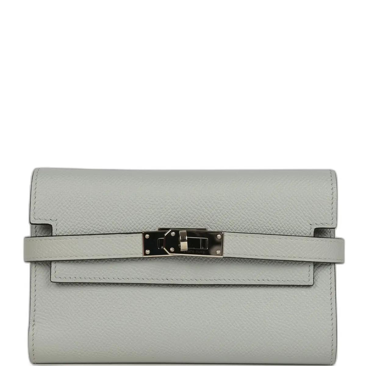 hermes Pre-owned Hermes Medium Fold-Out Kelly Wallet Bleu Glacier Epsom Palladium Hardware - Women's Accessories