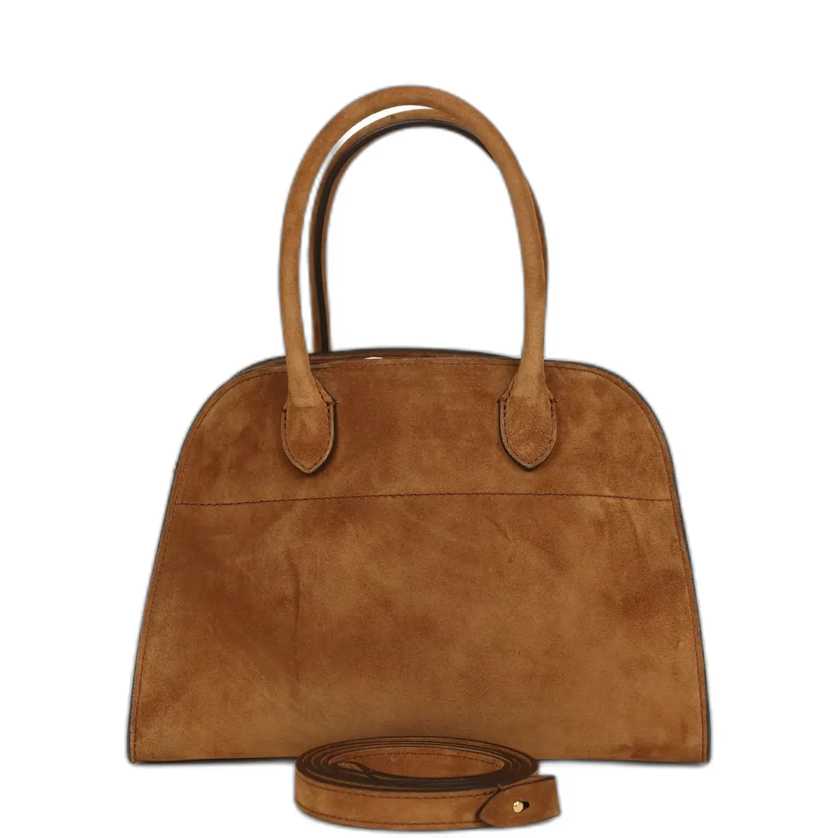 The Row The Row Soft Margaux 10 Cider Suede Gold Hardware - Women's Bags