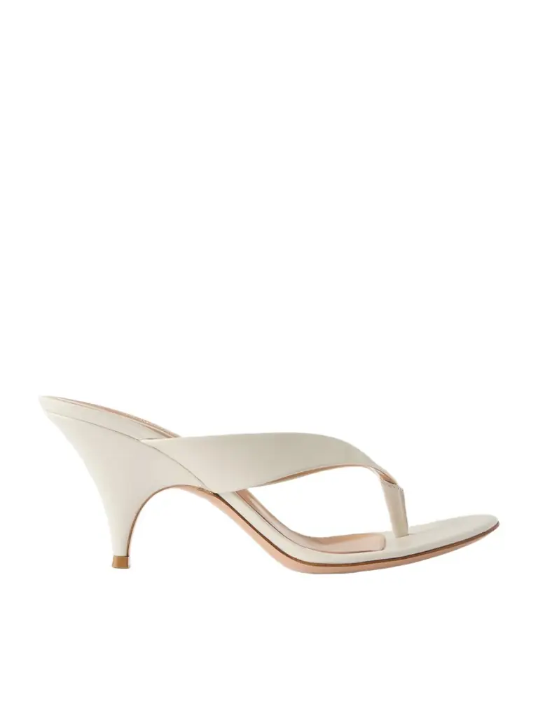 Gianvito Rossi Sofia 70 Leather Thong Sandals