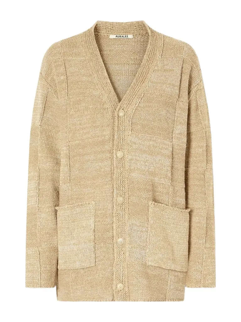Auralee Cotton And Linen-blend Cardigan