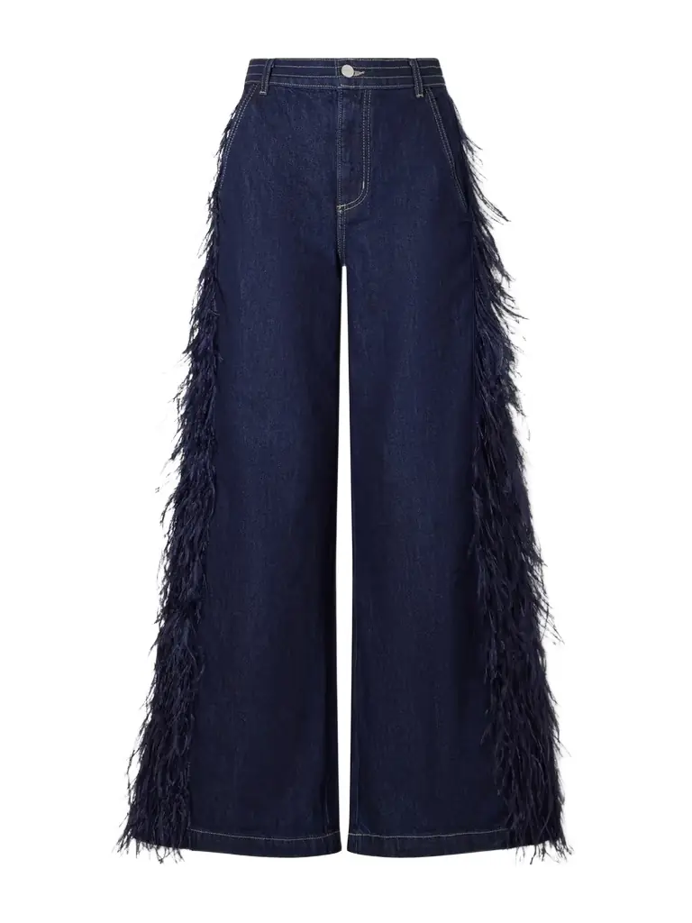 TWP Embellished Cotton Straight-leg Pants