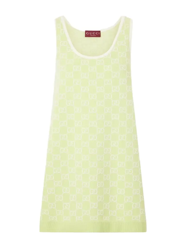 Gucci Jacquard-knit Cotton Mini Dress