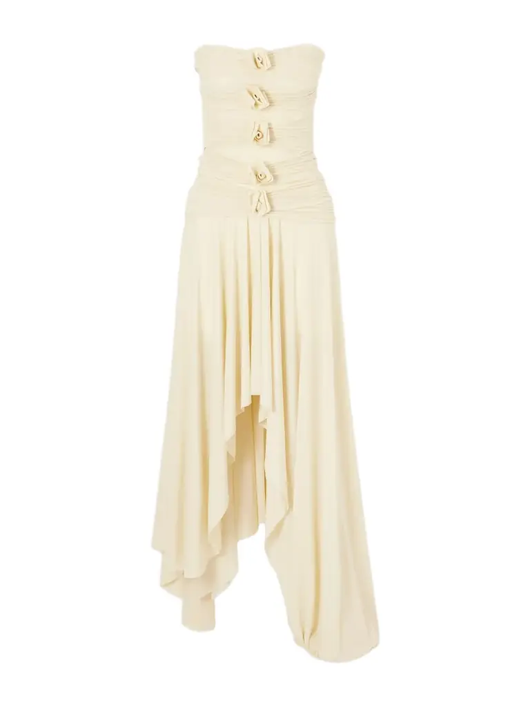 Maygel Coronel Andi Draped Jersey Maxi Dress