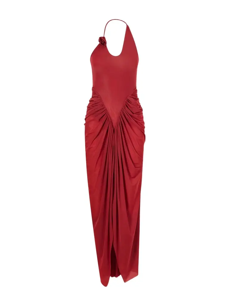 Maygel Coronel Vestalia Draped Jersey Maxi Dress