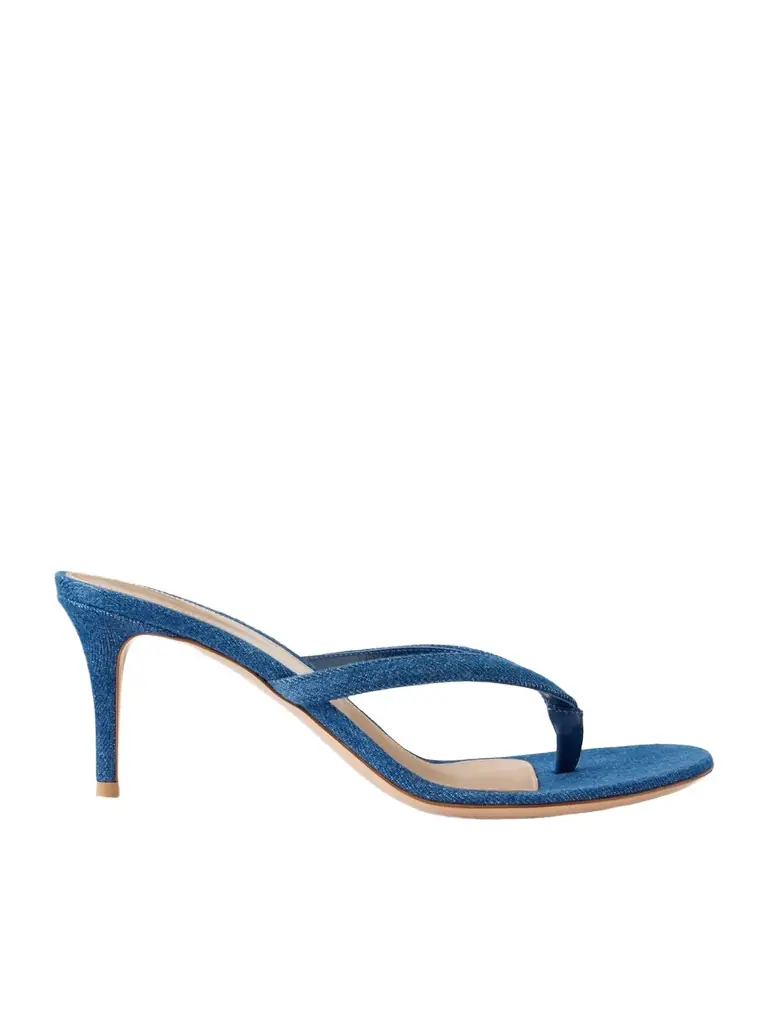 Gianvito Rossi Calypso 70 Denim Sandals