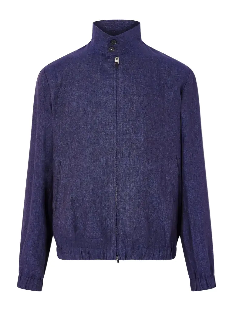 Canali Linen Bomber Jacket - Men