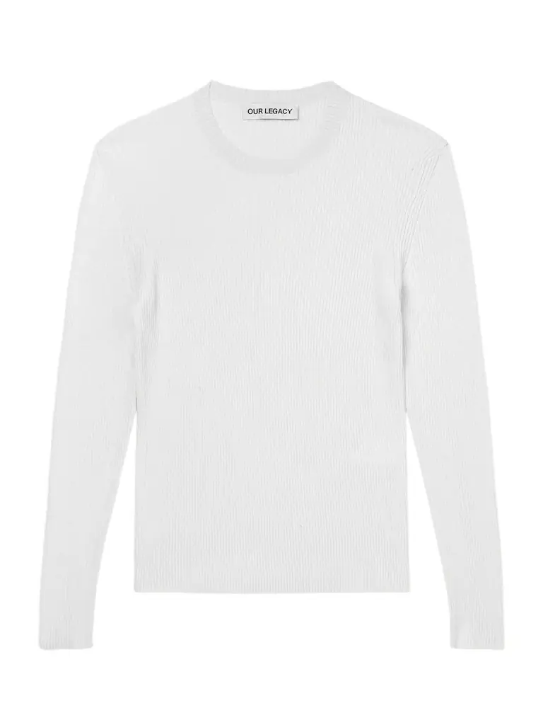 Our Legacy Ribbed Knit Silk Sweater - Men