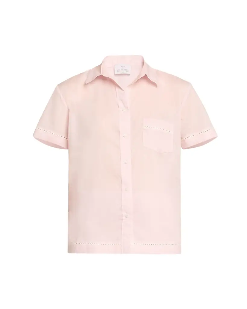 Pour Les Femmes Cotton Lawn Short-Sleeve Crop Pajama Set