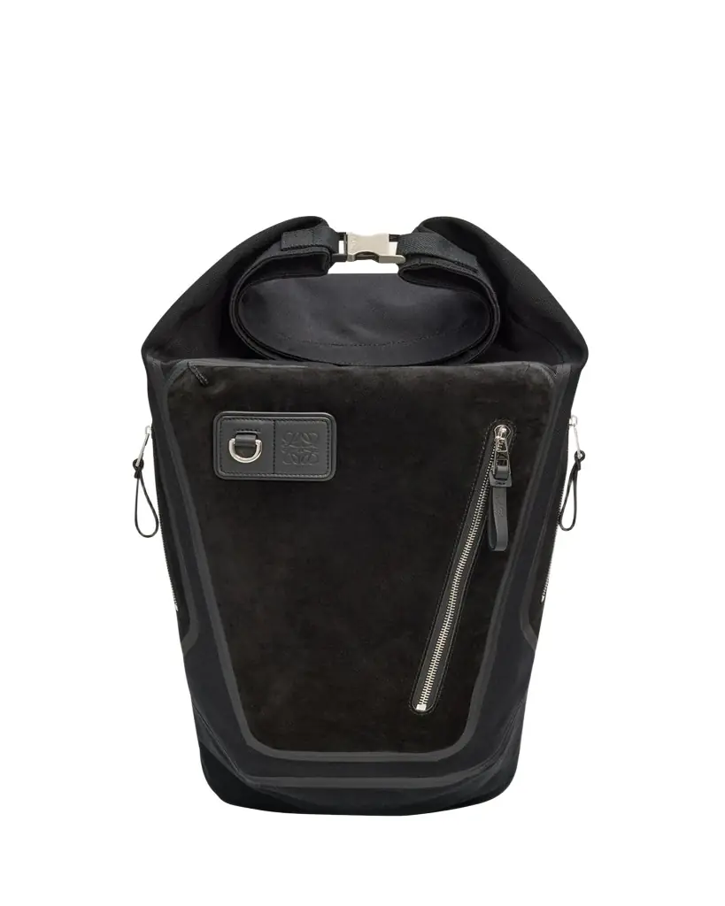 Loewe Men's Flex Roll-Top Canvas & Suede Backpack
