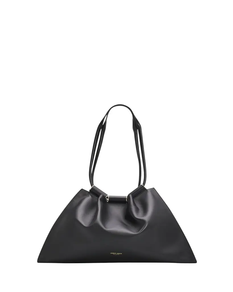 Giorgio Armani Medium Lamb Leather Shopper Tote Bag