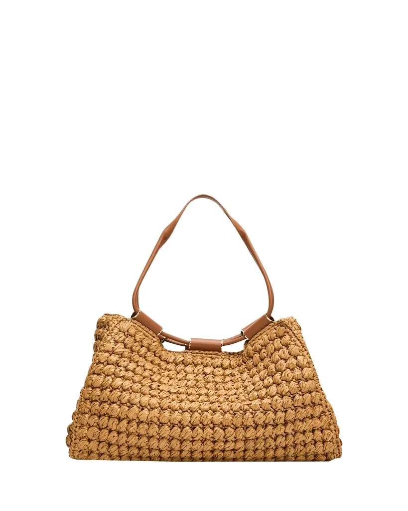 Giorgio Armani Medium Raffia Shopping Tote Bag