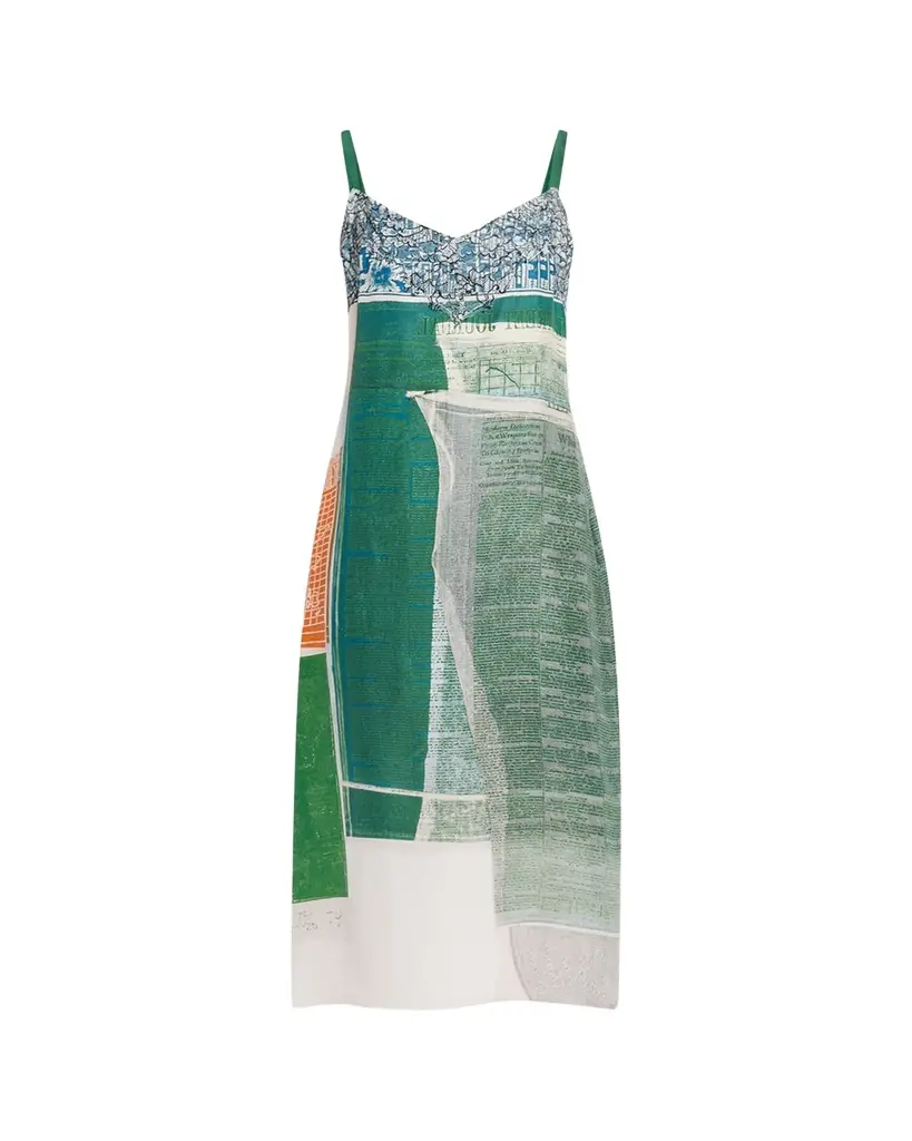 Jason Wu Collection x Robert Rauschenberg Platter-Print Midi Slip Dress