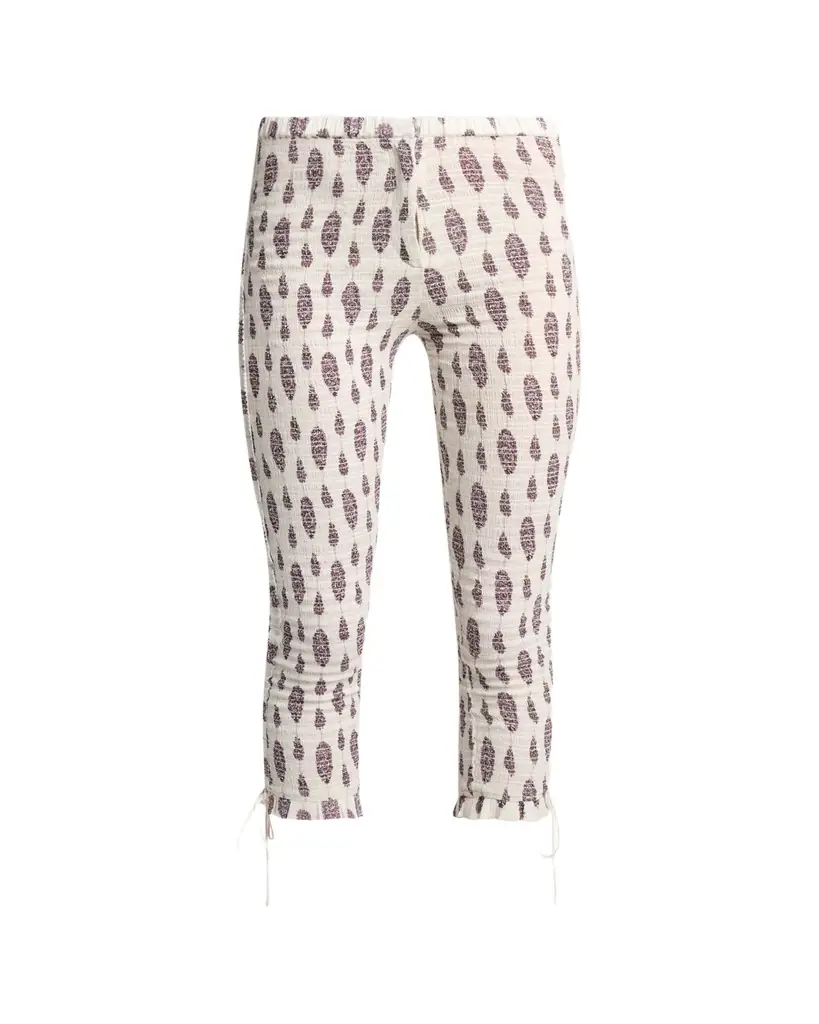 Isabel Marant Alene Smocked Skinny-Leg Capri Pants