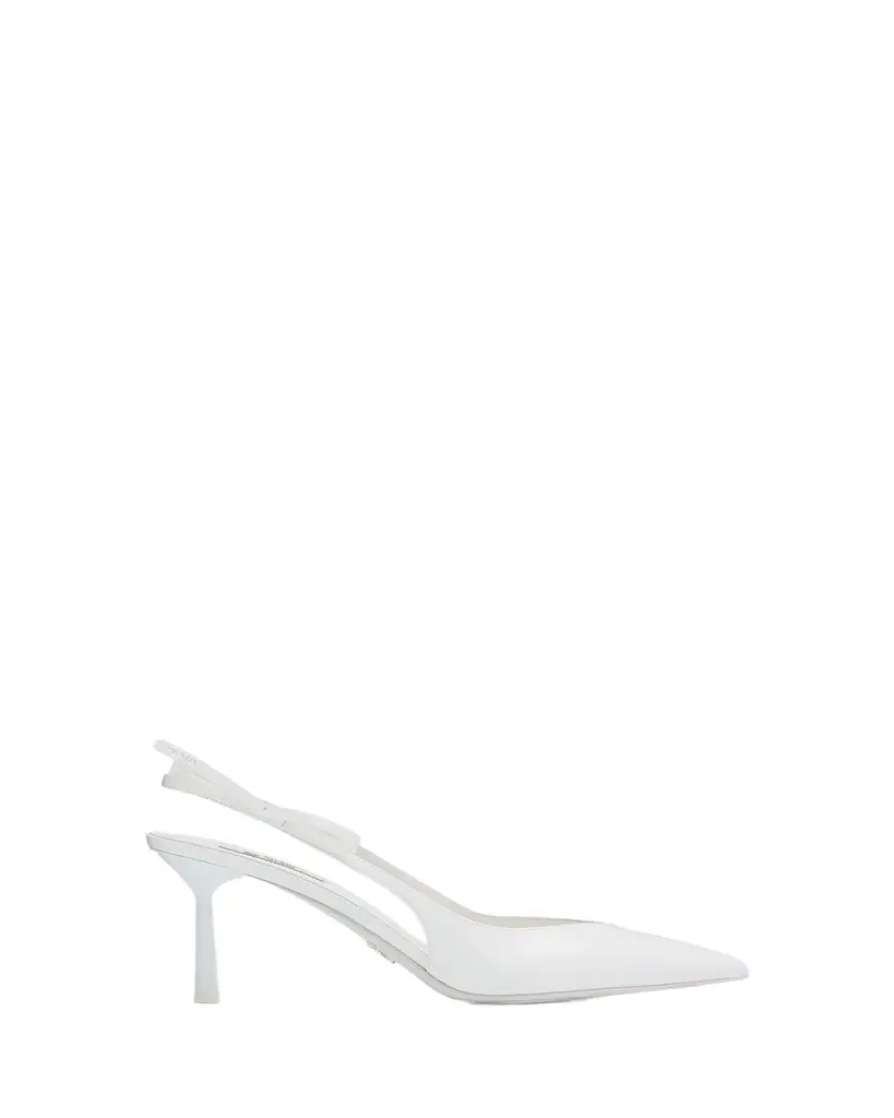 Prada 75mm Bow Leather Slingback Pumps