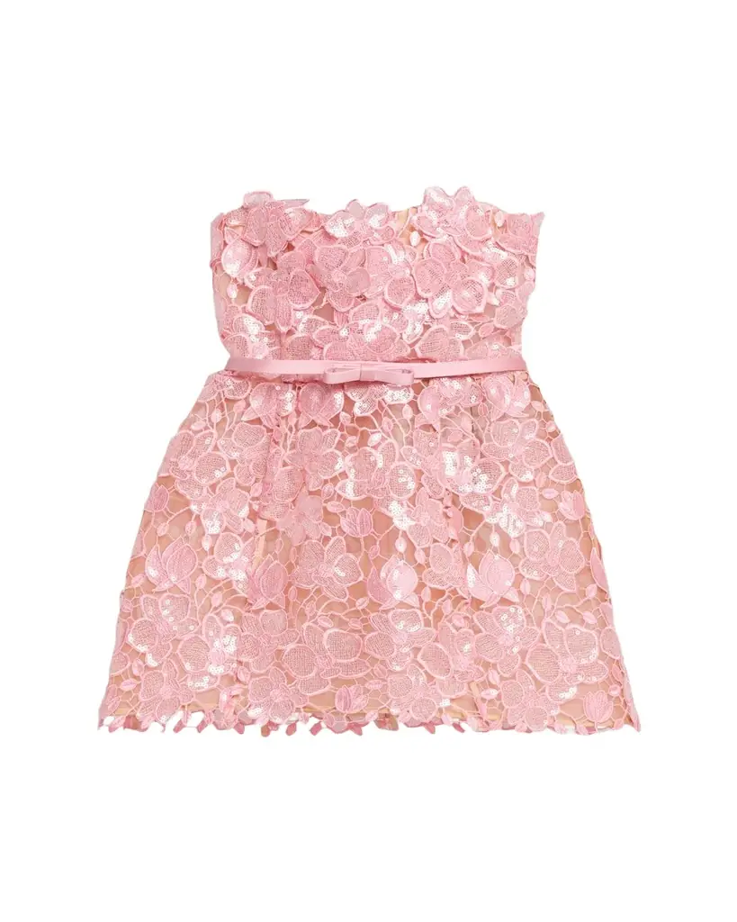 Retrofete Novalie Strapless Lace Dress