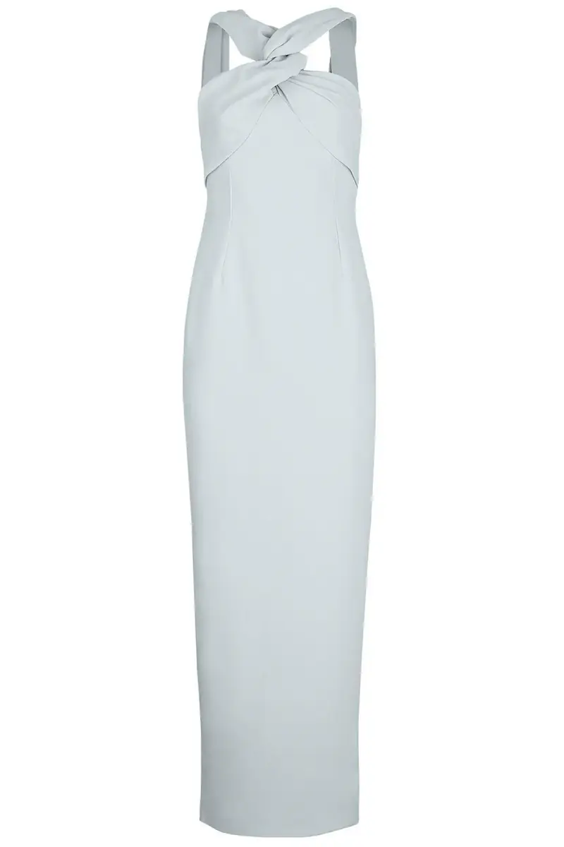 Solace London Rona Cape Dress - Blue