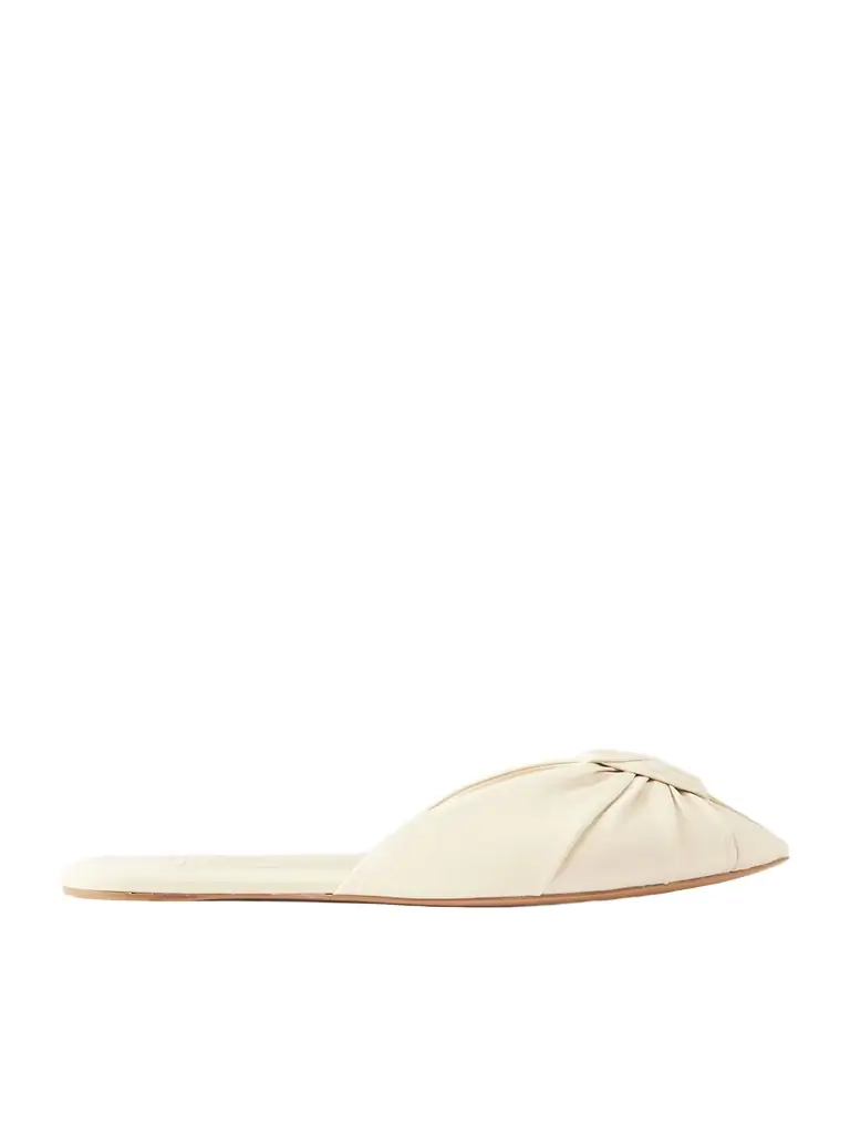 Chloé Suzie Ruched Leather Slides