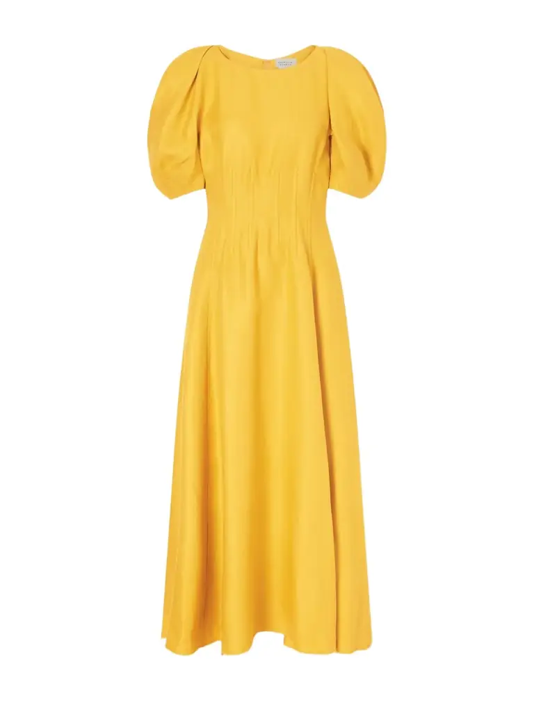 Gabriela Hearst Ranya Linen Midi Dress