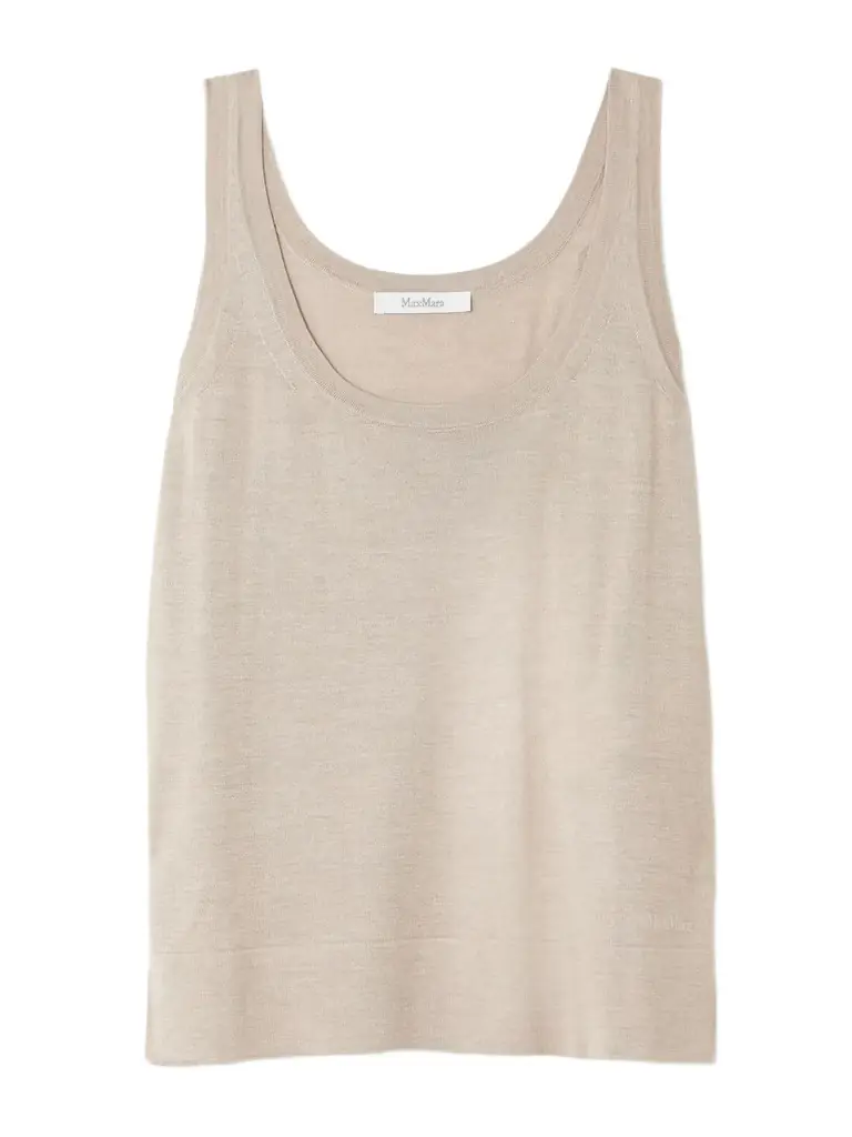 Max Mara Silk And Cashmere-blend Vest