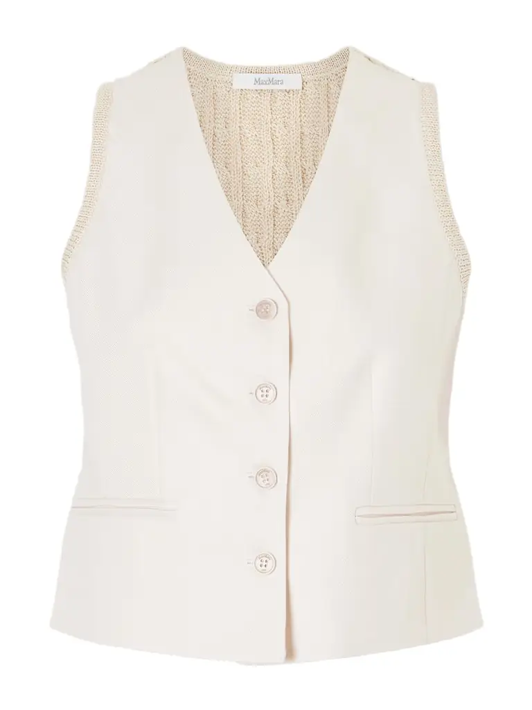 Max Mara Calibri Cable-knit Linen Vest