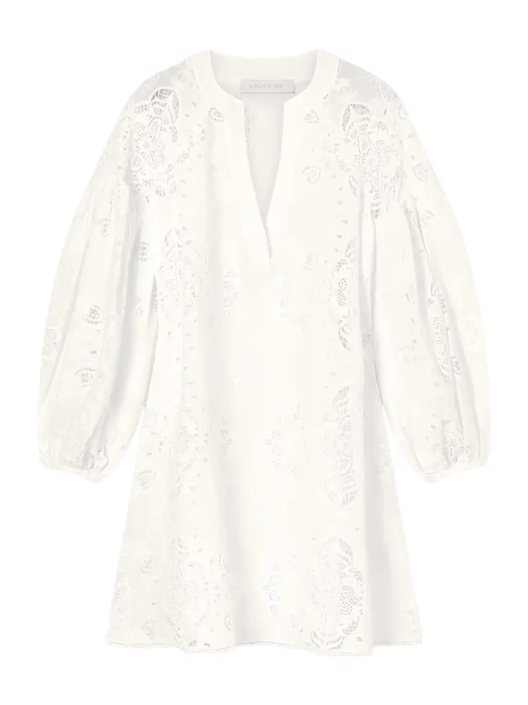 Borgo de Nor Harlow Cotton-blend Lace Mini Dress