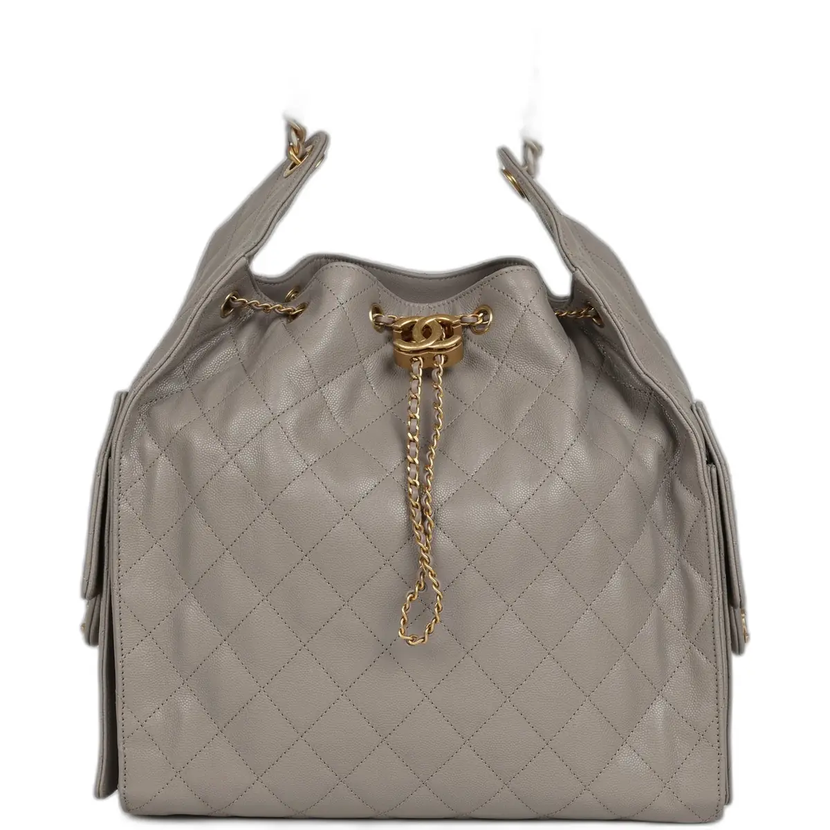 Chanel Chanel Medium 25 Hobo Bag Dark Grey Caviar Antique Gold Hardware