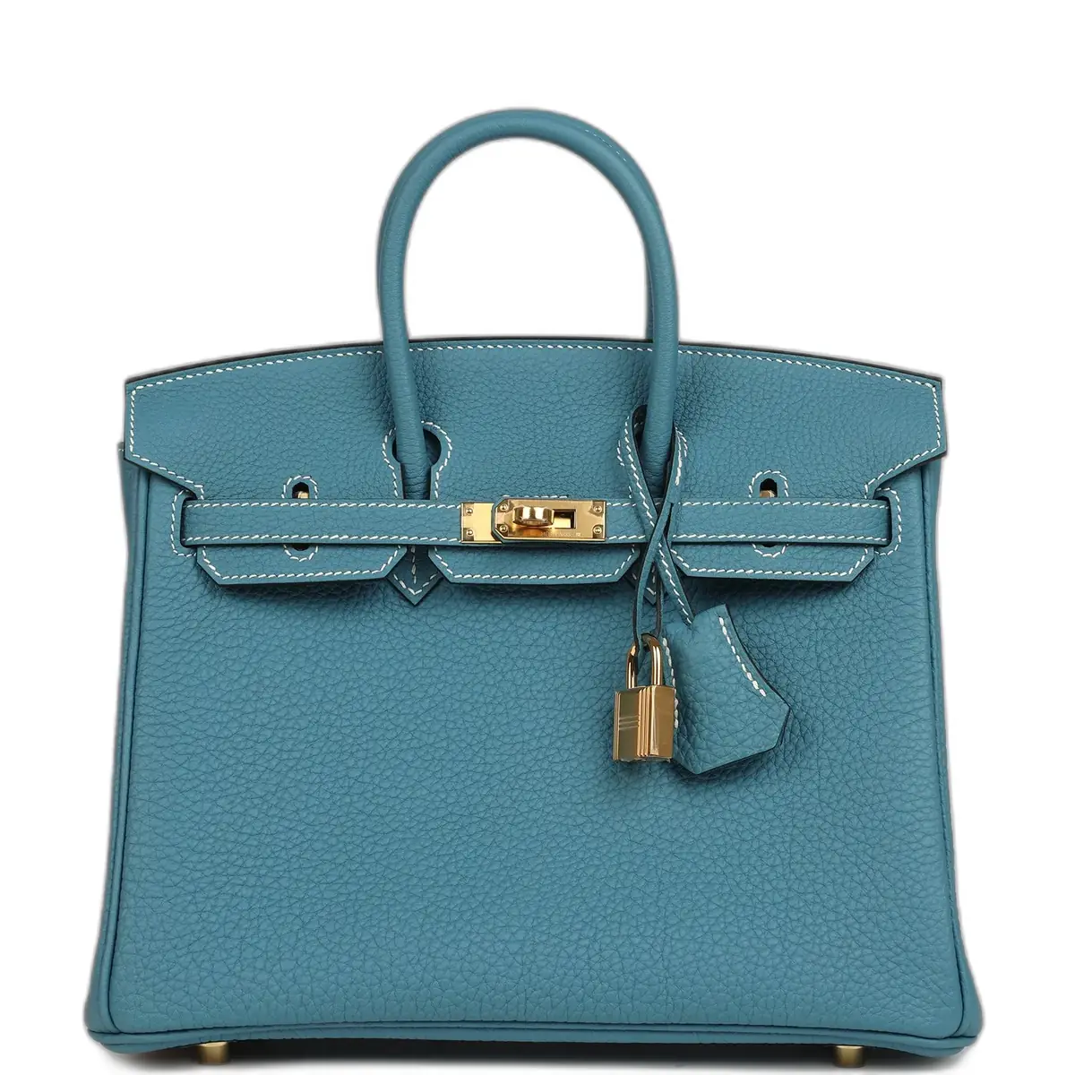 hermes Hermes Birkin 25 Blue Jean Togo Gold Hardware