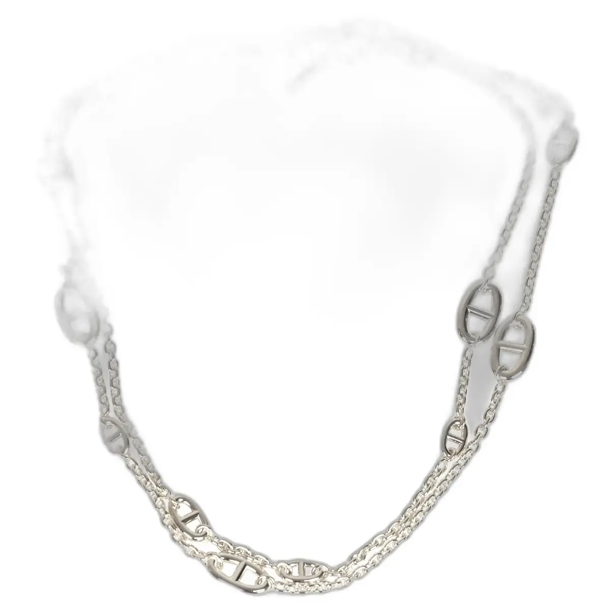 hermes Hermes Farandole Rope Necklace 120cm Sterling Silver Hardware