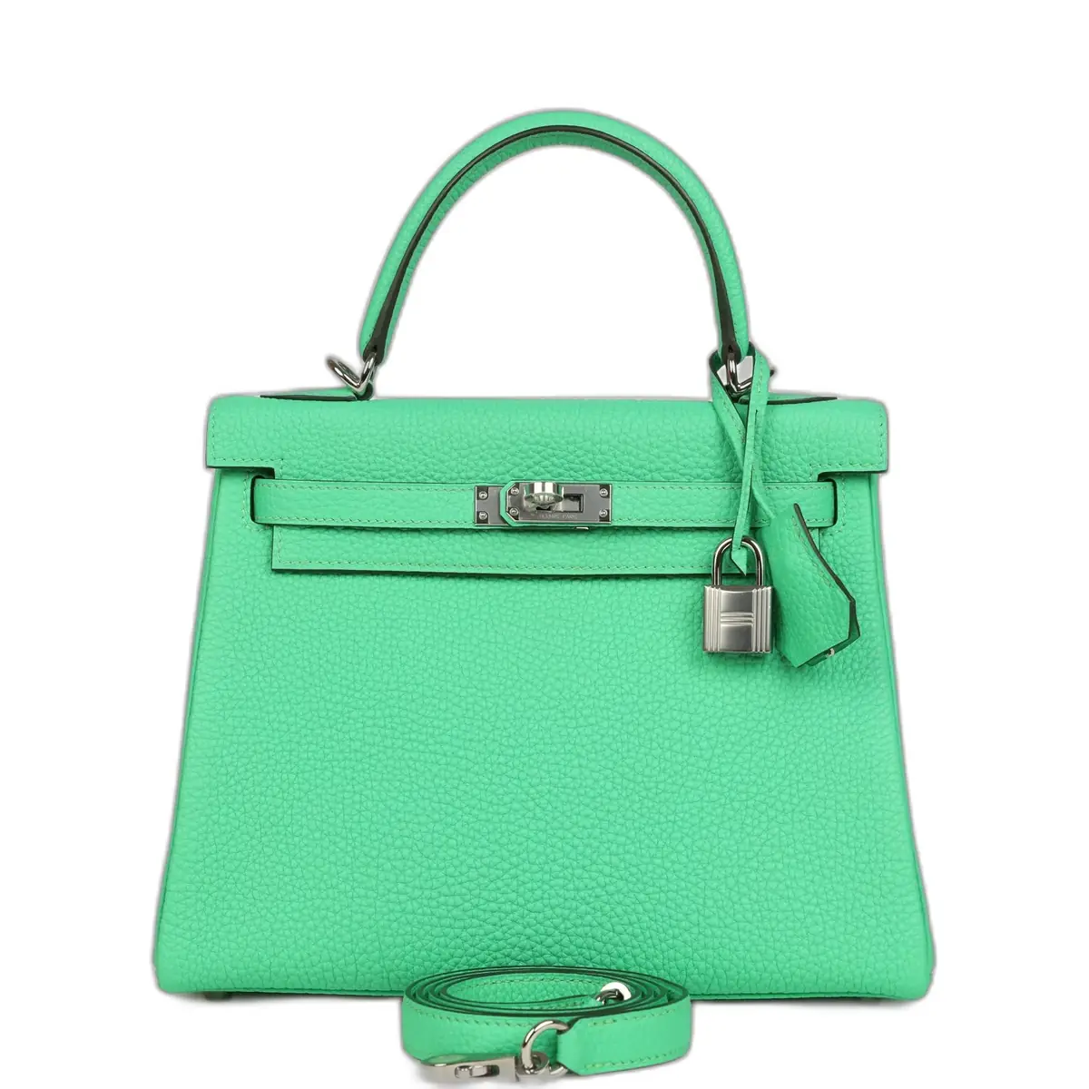 hermes Hermes Kelly Retourne 25 Vert Comics Togo Palladium Hardware