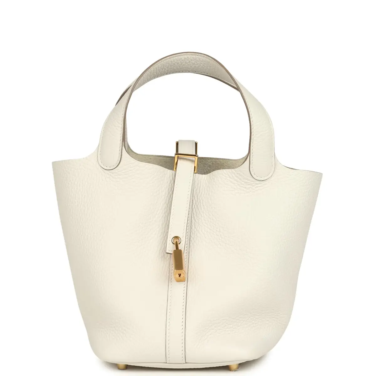 hermes Hermes Picotin Lock 18 Gris Pale Clemence Gold Hardware