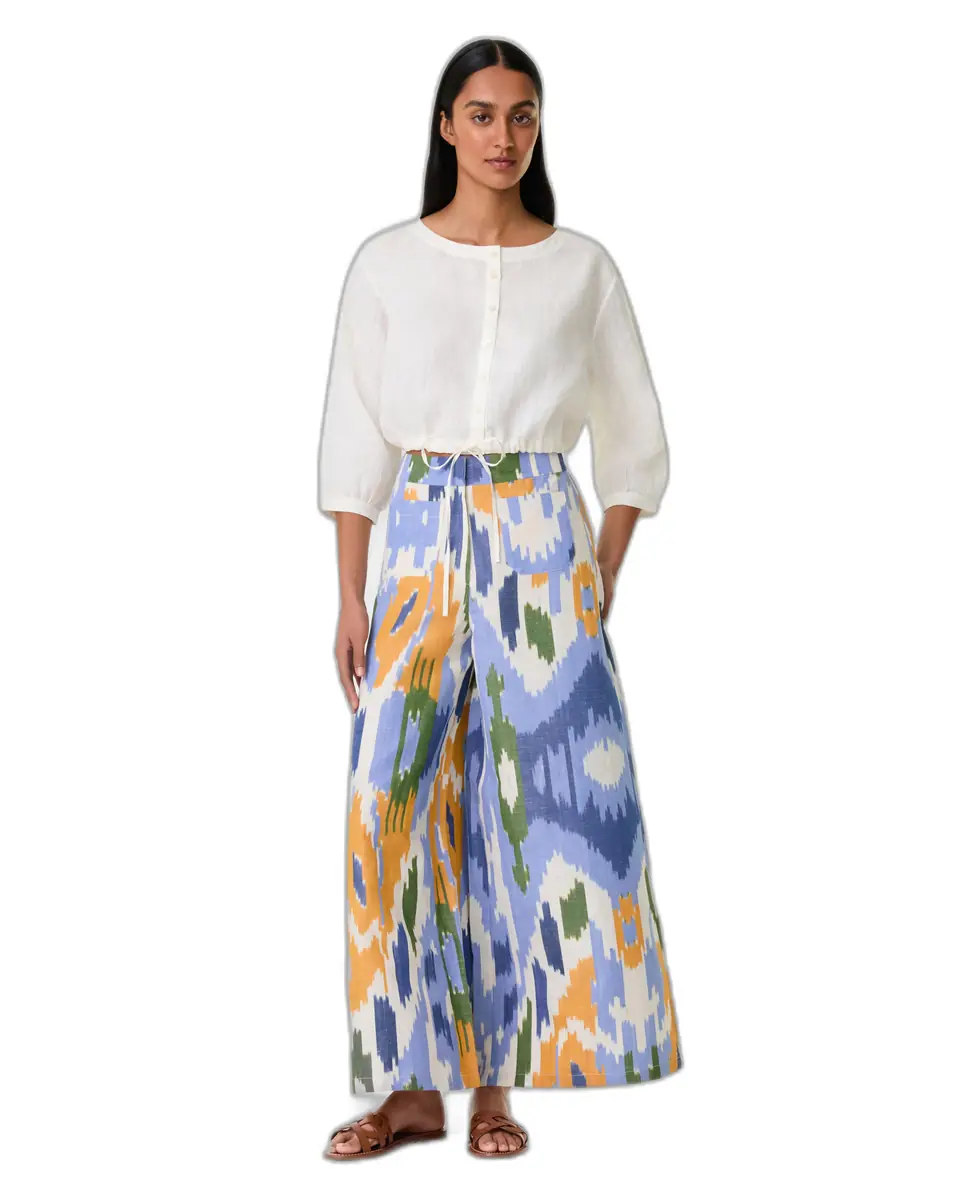 Emporio Sirenuse Adele Trousers in Watercolor Ikat
