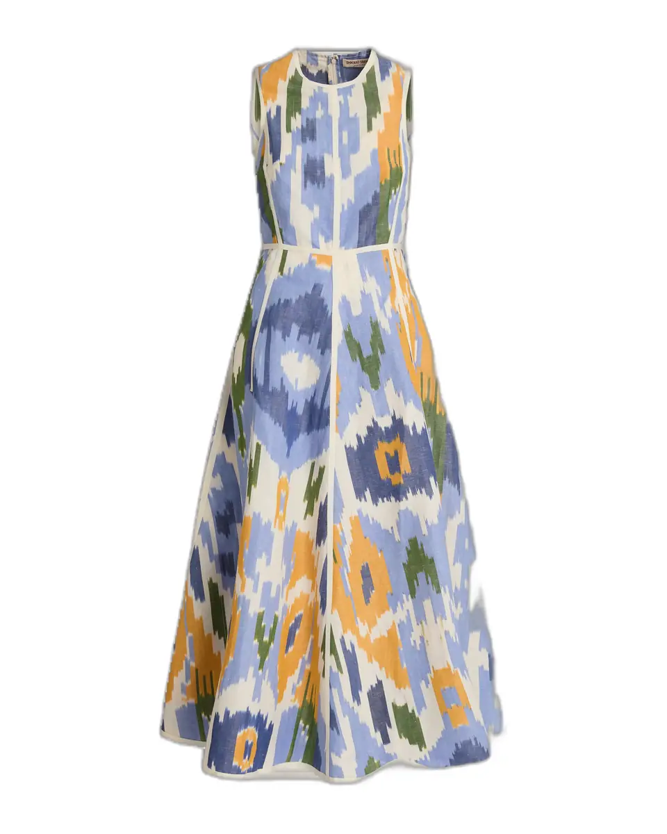 Emporio Sirenuse Clodette Dress in Watercolor Ikat