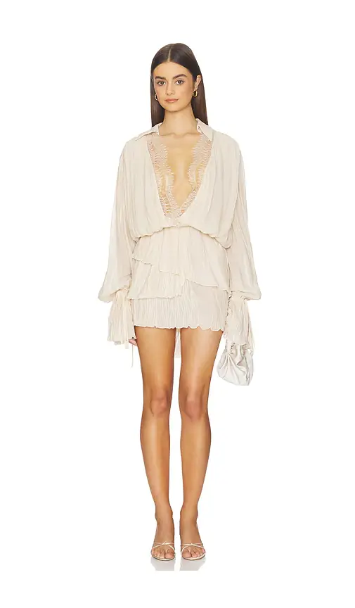 Blumarine Georgette Plisse Dress