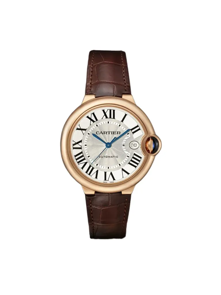 Cartier Ballon Bleu de Automatic 40mm 18-Karat Pink Gold and Alligator Watch, Ref. No. WGBB0035 - Men