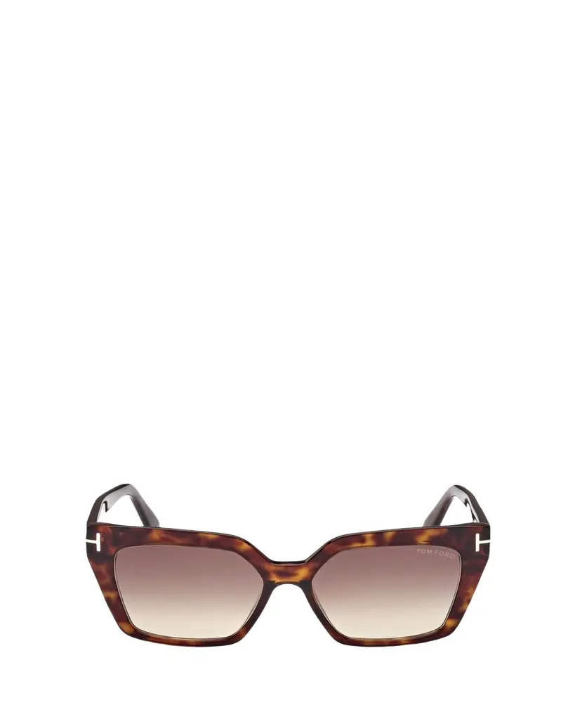 TOM FORD Havana Acetate Cat-Eye Sunglasses