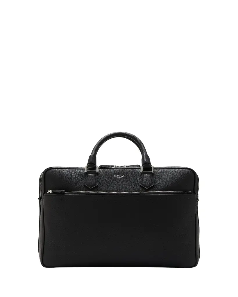 Serapian Men's Leather Double Briefcase