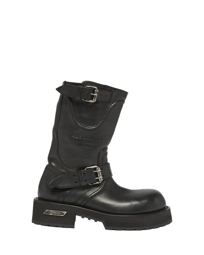 Balenciaga Men's Venom Leather Combat Boots